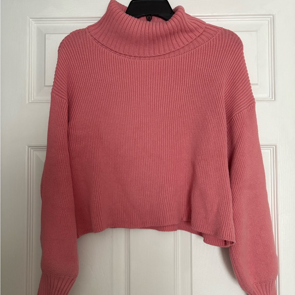 Pink Wild Fable Cropped Cowl Neck Sweater